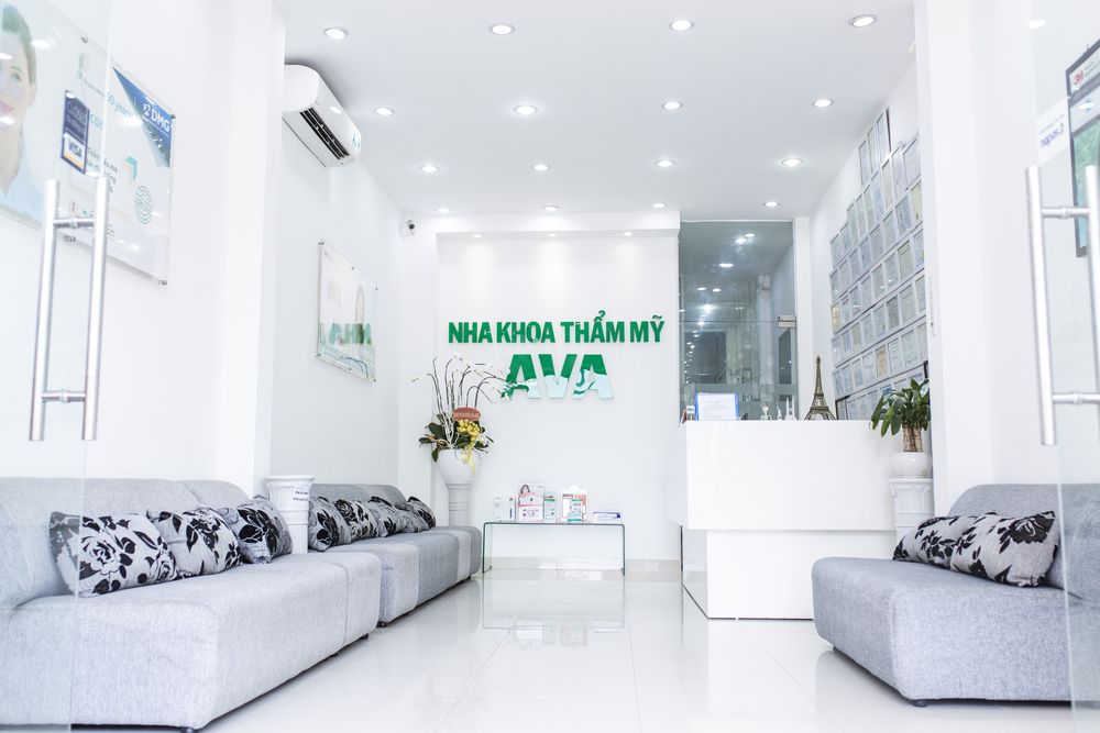 Khu vực sảnh tiếp đón tại Nha khoa AVA
